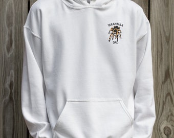 Embroidered 3D tarantula dad hoodie, tarantula mom sweatshirt, spider lover, Unisex spider shirt