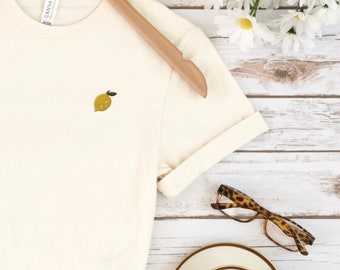 Embroidered Lemon Tee