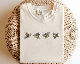 Embroidered Garment Dyed Honeybee T-shirt