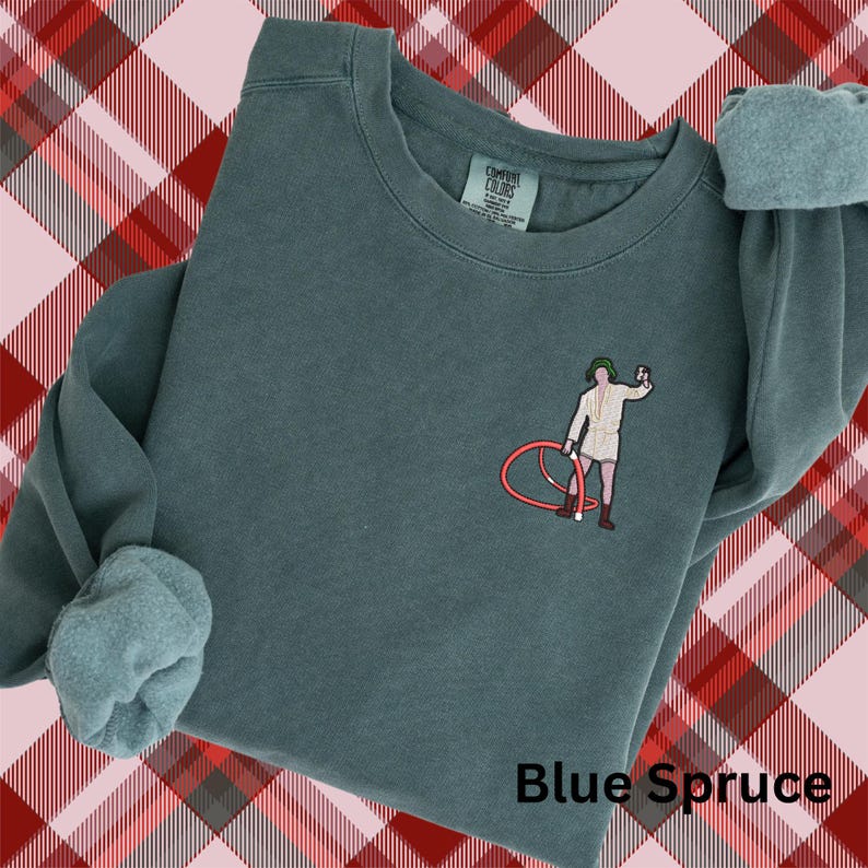 Zabawna haftowana bluza świąteczna: Sweter świąteczny z szambem zdjęcie 2