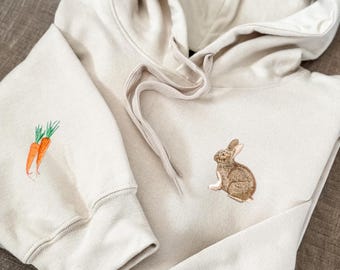 Embroidered Rabbit Hoodie