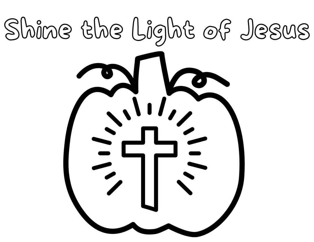 Christian Pumpkin Coloring Sheet Etsy