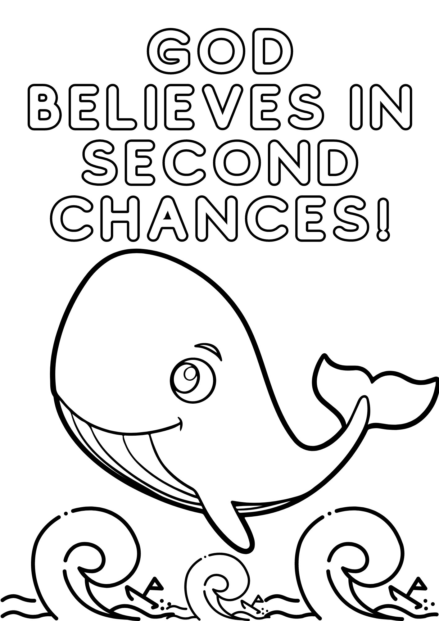 Jonah and the Whale Coloring Pages - Etsy