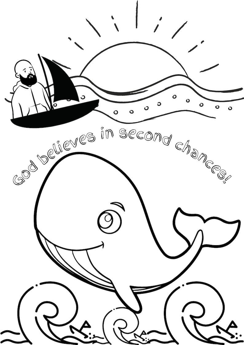 10 Jonah and the Whale Christmas Coloring Pages to Celebrate the Season