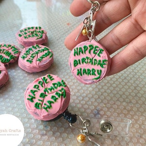 H.P Cake Keychain or Badge Reel: Custom Fake Wizard Cake