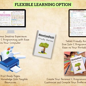 Flexible learning options for NewtonDesk’s C Programming Notes. Access study material on desktop, tablet, or as printed PDFs. Customizable and easy-to-use for students wanting both digital convenience and physical study support for their C programming journey.