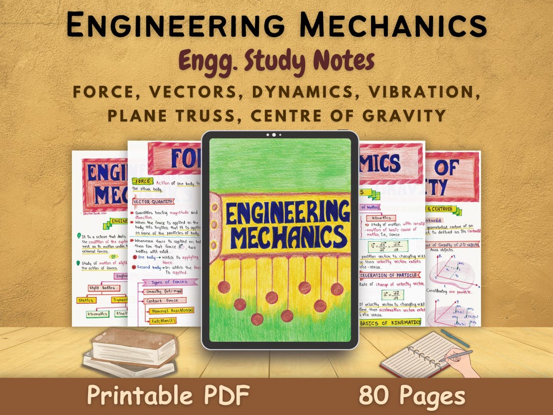 Engineering Mechanics Study Notes for Civil, Electrical, Mechanical ...