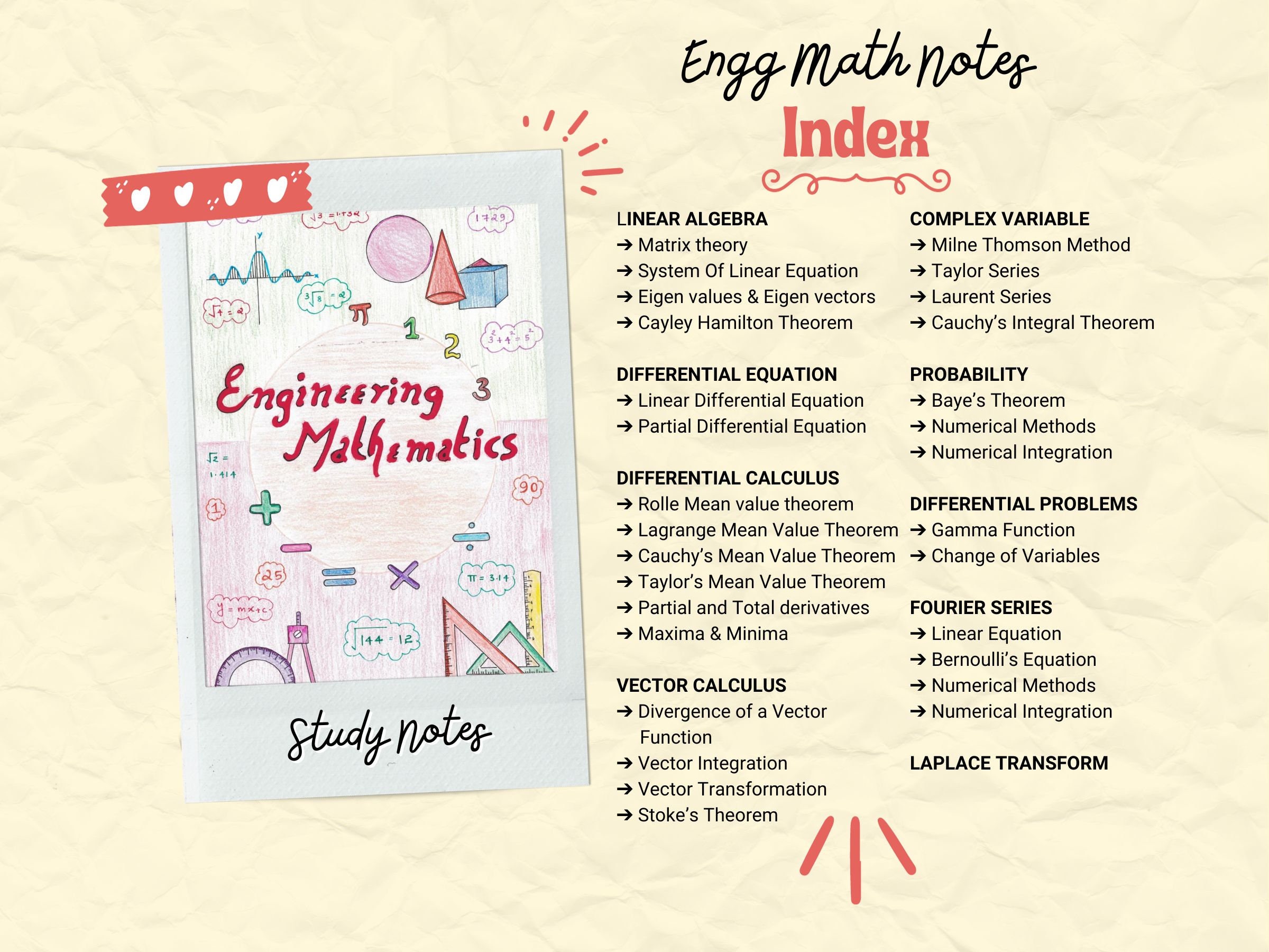 Engineering Math Study Notes PDF | for FE and STEM Mathematics Includes ...