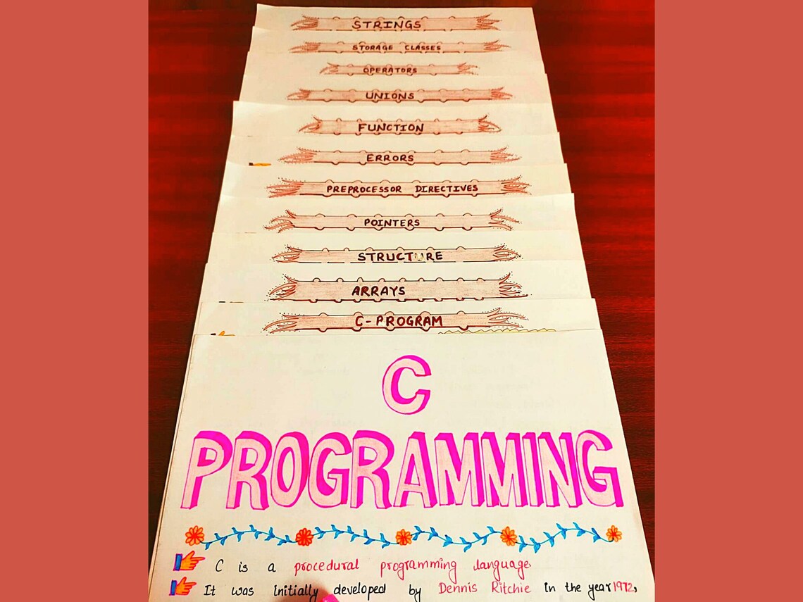 C Programming Language Aesthetic Study Notes Computer Science Study ...