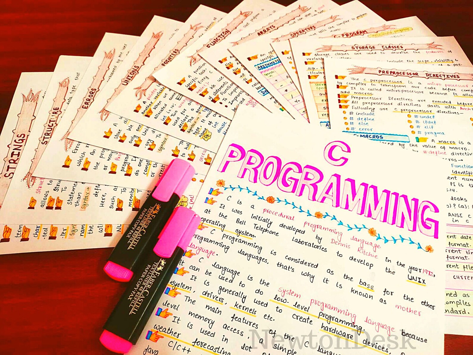 C Programming Language Aesthetic Study Notes Computer Science Study ...