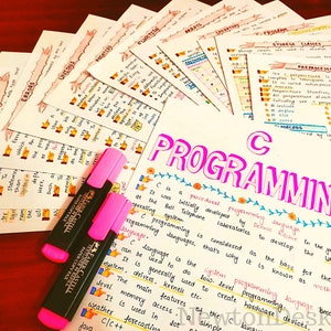 C Programming Language Aesthetic Study Notes Computer Science Study ...