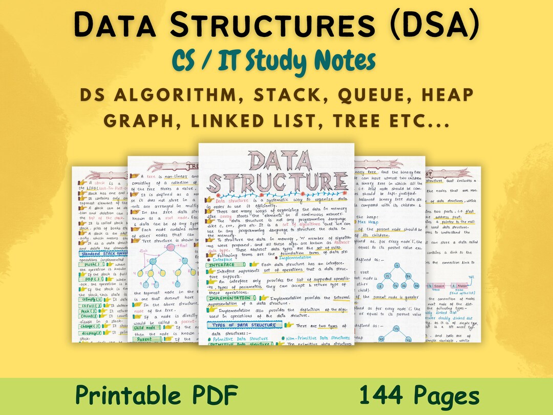 Data Structure and Algorithm Note | Aesthetic Study Notes for Computer ...