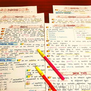 C Programming Language Aesthetic Study Notes Computer Science Study ...