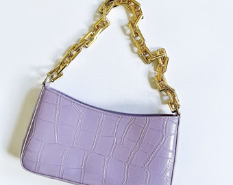 Fun Purple Mini Chain Handbag - Limited One Piece Only!