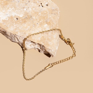 Gold Plated Fine Chain Lulu Mini Bracelet
