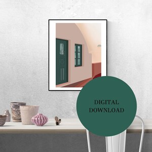 Santorini Day Wall Art, Santorini Sunrise Printable Wall Art, Greece Room Decor Print,  Europe Print, Travel Gift