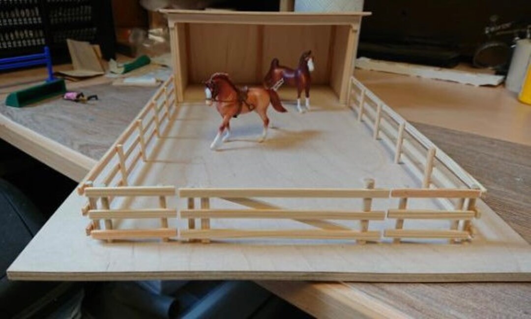 Paddock & Field Shelter Horse Toy Etsy