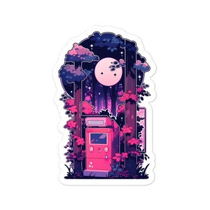 Arcade Sakura Vinyl Sticker - High-Quality Decal - Perfect for Retro Gaming Fans, Anime Lovers, Laptops, Cars