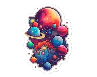 Galaxy Vinyl Sticker - Cosmic, High-Quality Decal Inspired by the Magnificence of the Universe - Perfect for Laptops, Phones, Cars