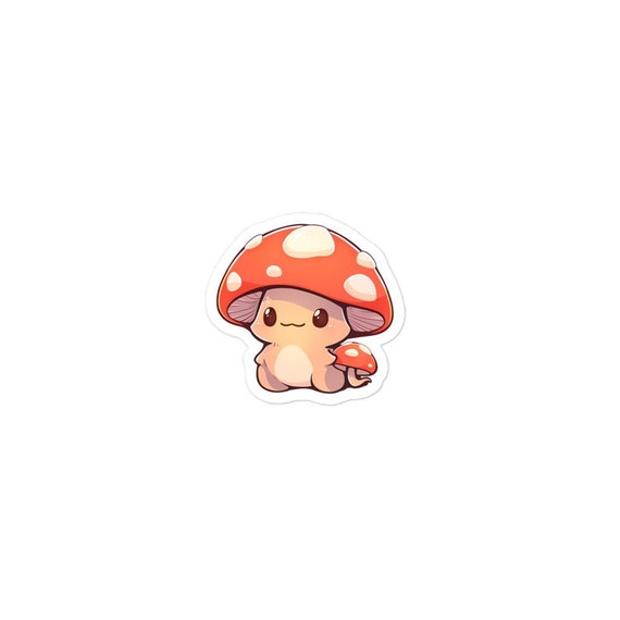 Adorable Mushroom Character Sticker - Brighten Up Your World with This Whimsical, High-Quality Vinyl Decal!