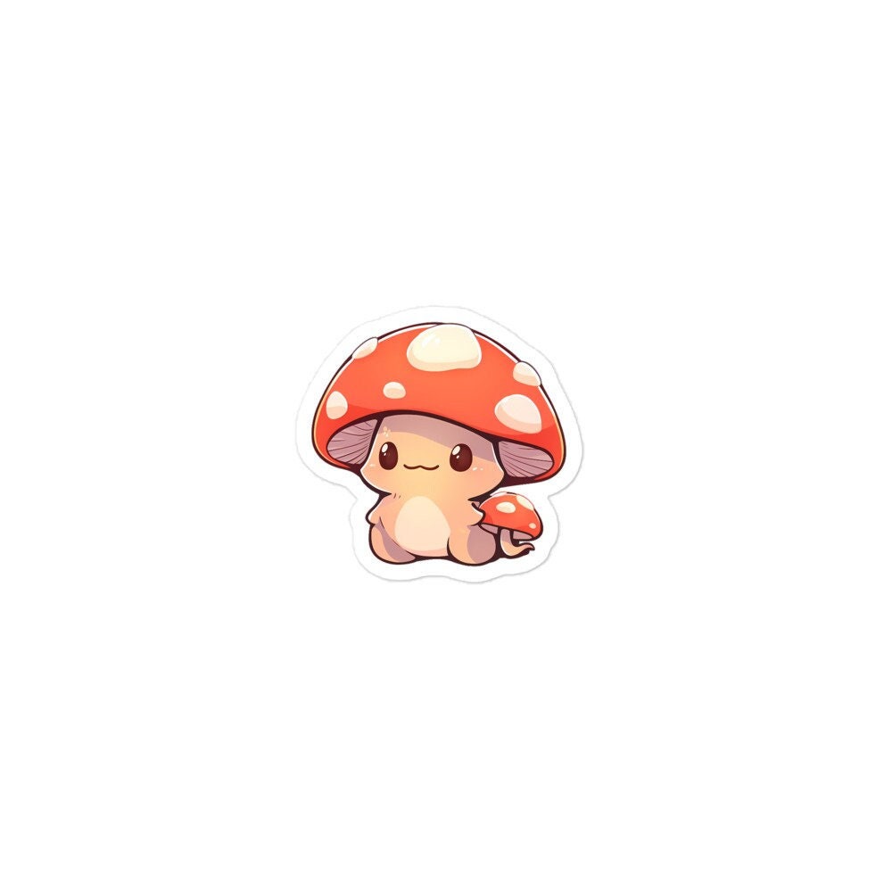 Adorable Mushroom Character Sticker - Brighten Up Your World with This Whimsical, High-Quality Vinyl Decal!