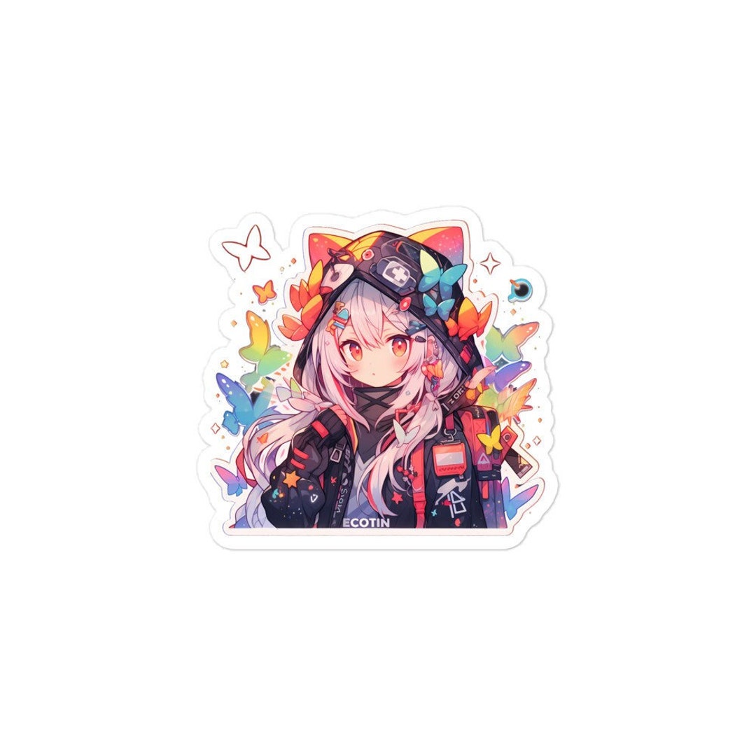 Incarnation of Creativity Anime Girl Vinyl Sticker - High-quality Decal ...