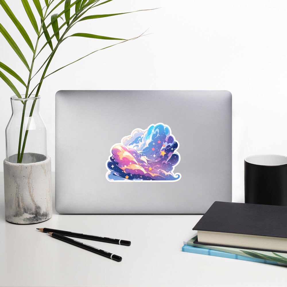 Cosmic Clouds Vinyl Sticker - Ethereal, High-quality Decal Inspired by ...