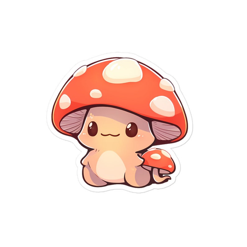 Adorable Mushroom Character Sticker - Brighten Up Your World with This Whimsical, High-Quality Vinyl Decal!