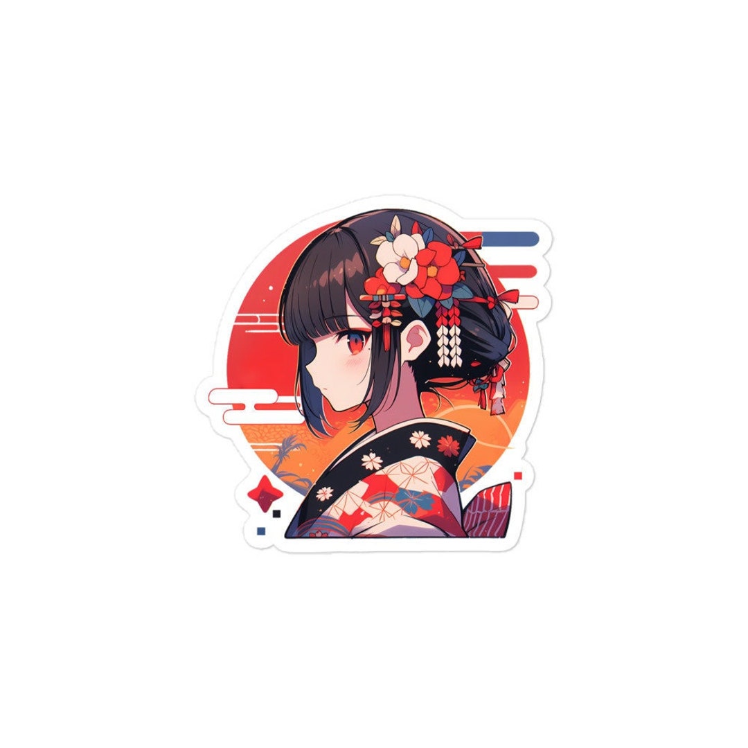 Tokyo Anime Girl Vinyl Sticker - Urban, High-quality Decal Inspired by ...