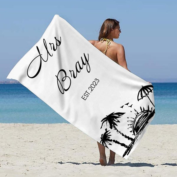 Mr and Mrs Towel Etsy