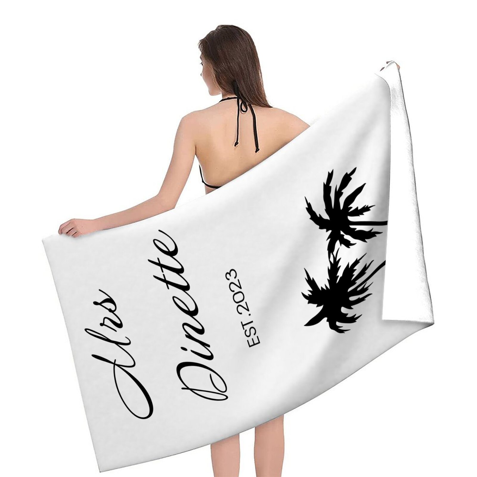 Honeymoon Wedding Beach Towels Custom Mr & Mrs Beach Towel Etsy UK