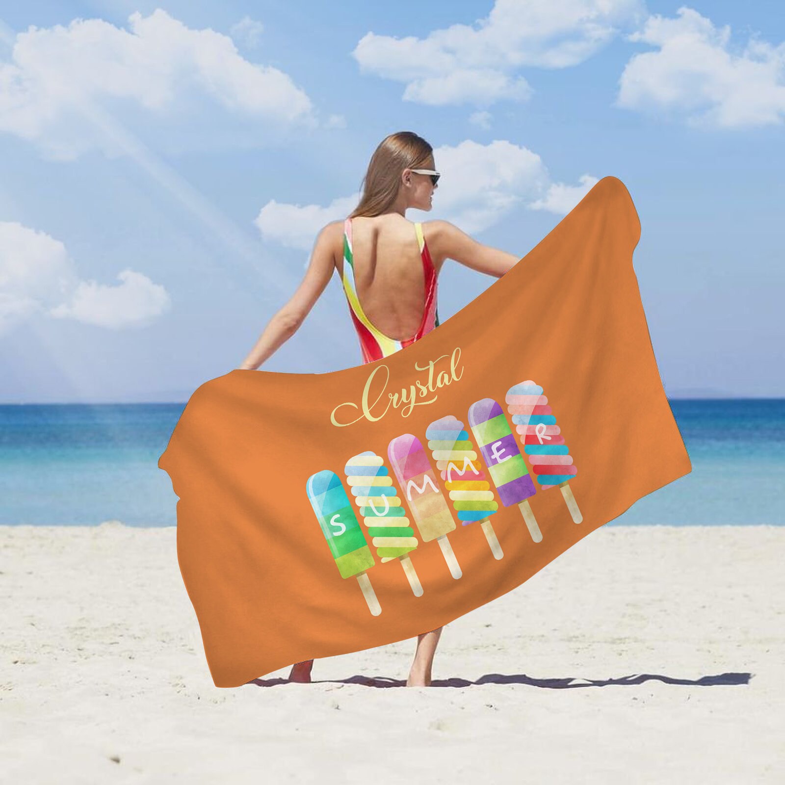 Personalized Name Beach Towel Custom Beach Towel Kids and Etsy