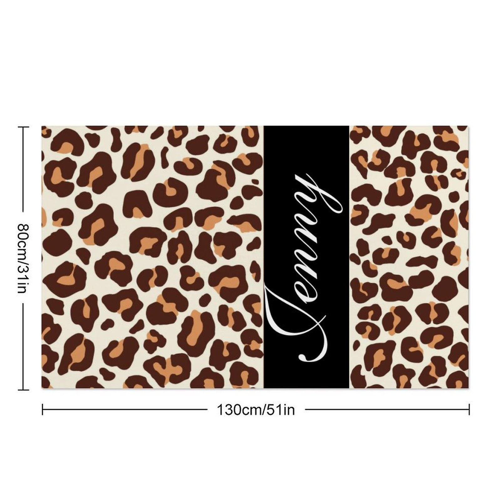Personalized Leopard Print Beach Towelhen Party Giftcustom Etsy