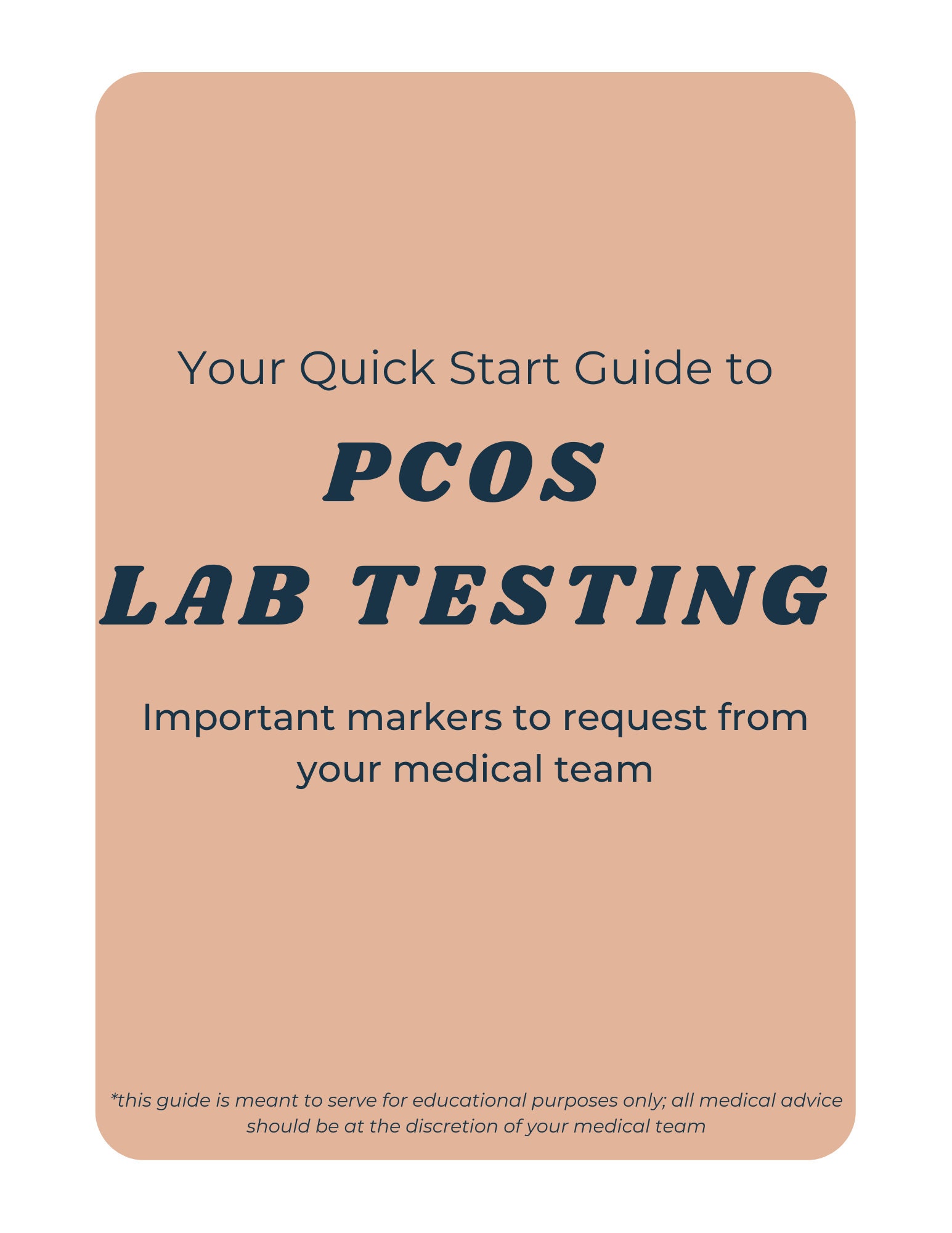 PCOS Lab Testing Guide PCOS Lab Markers Intro to Pcos Etsy