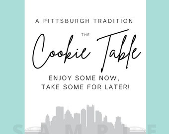 Pittsburgh Cookie Table Sign – Wedding Tradition (Digital Download)