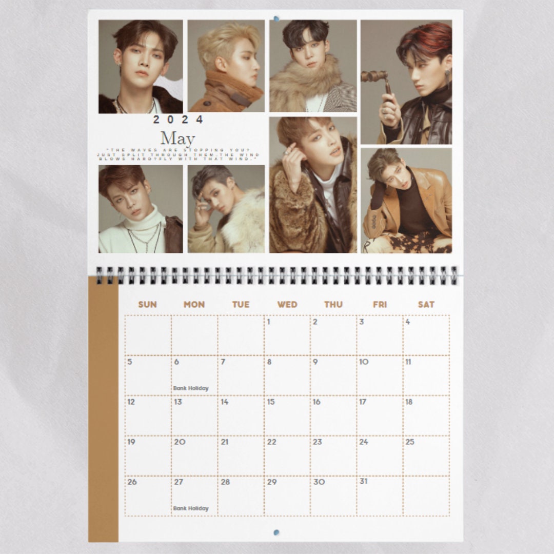 Ateez 2024 Wall Calendar Etsy UK
