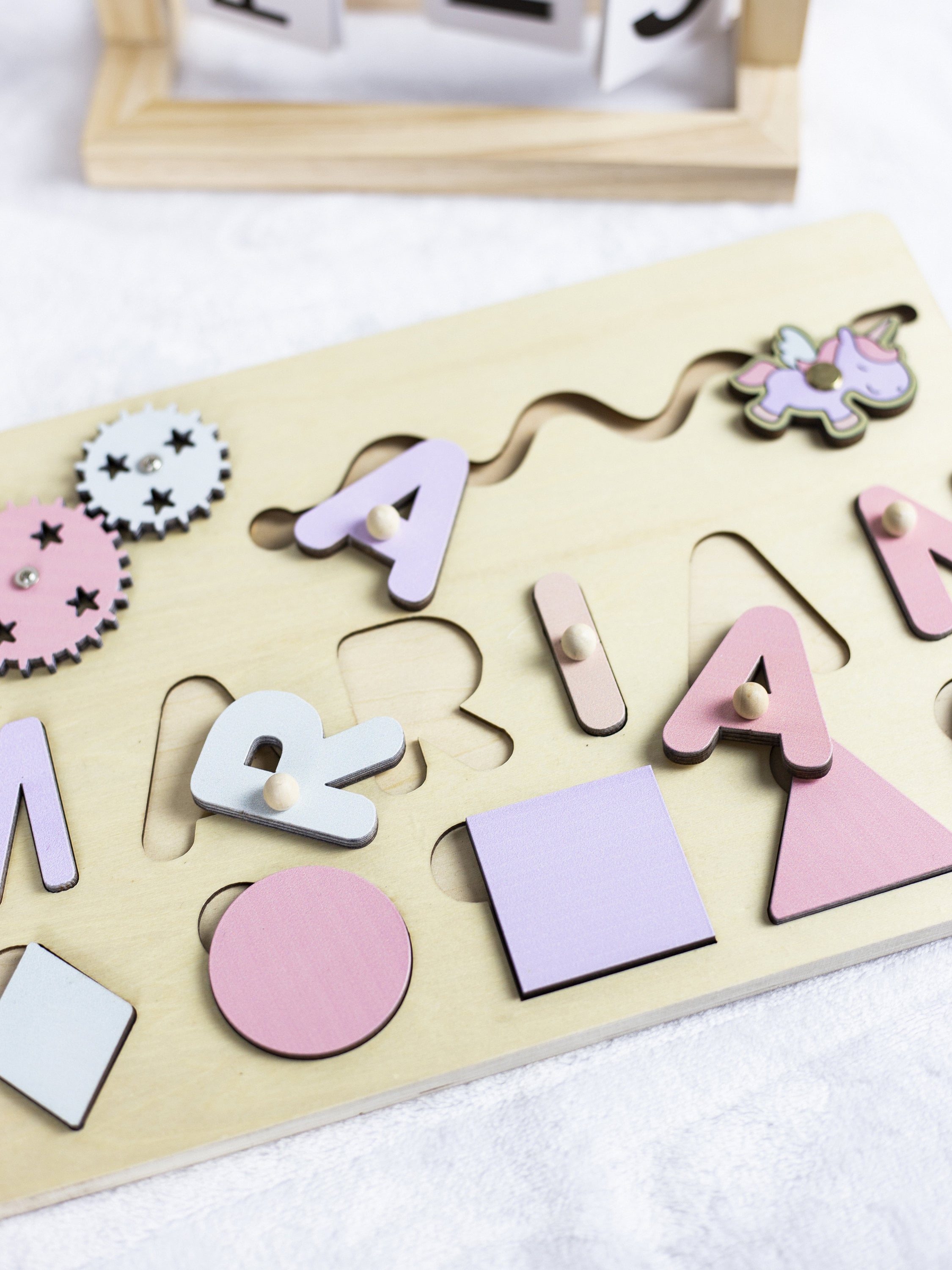 Personalized Puzzle Name Board, Toy Gifts for Baby Girls, Custom Name