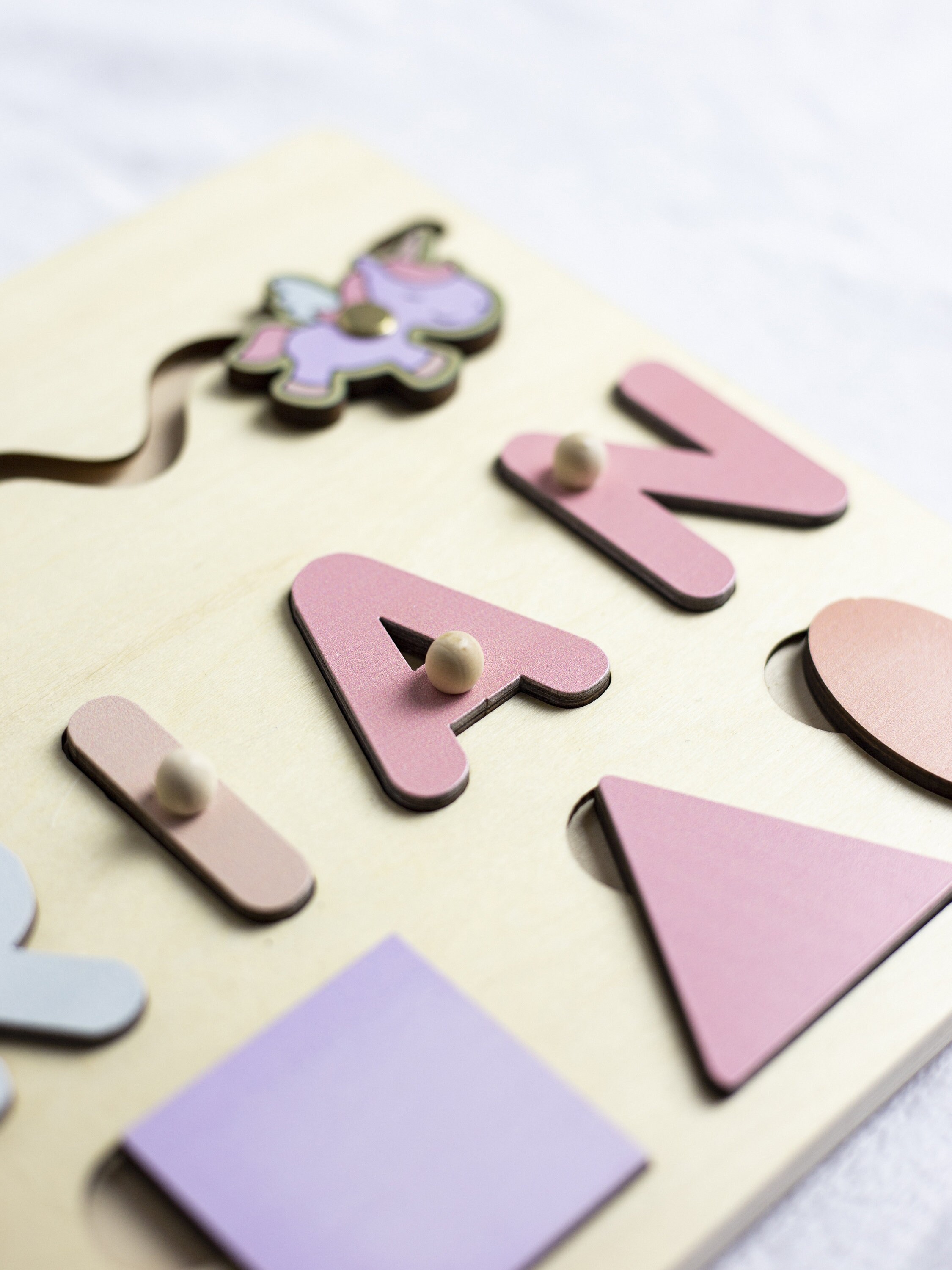 Personalized Puzzle Name Board, Toy Gifts for Baby Girls, Custom Name