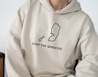 Stop The Genocide Sweater, Palestine Shirt, Free Palestine, Justice For Gaza, For Humanitarian Aid To Gaza, Donation To Gaza, Support Gaza
