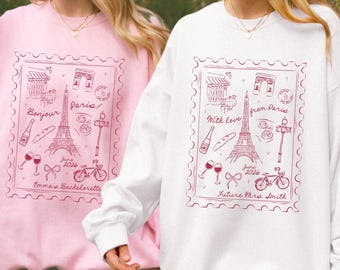 Custom Paris Sweatshirt, Paris Bachelorette, Girls Trip & Birthday Crewneck