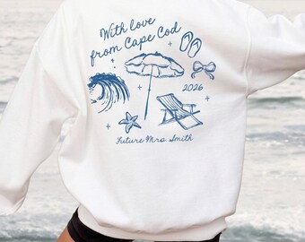 Custom Cape Cod Sweatshirt, Coastal Girls Trip & Beach Bachelorette Crewneck
