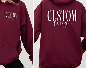 Custom Hoodie, Personalized Logo or Text Hoodie