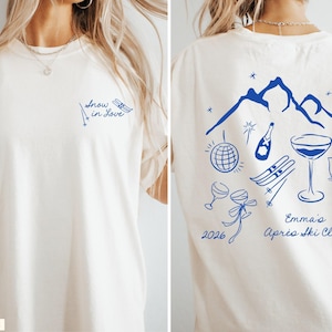 Custom Après Ski Club Gildan 5000 T-shirt | Winter Bachelorette Party Tee | Last Toast on the Slopes Bride Shirt | Ski Birthday Trip Outfit
