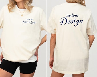 Custom Bella + Canvas 3001 Shirt, Personalized Text or Logo Tee