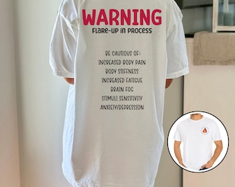 Fibro Warrior Gift, Fibromyalgia Flare-Up Statement Shirt, Fibromyalgia Awareness T-Shirt, Comfort Colors Tee,