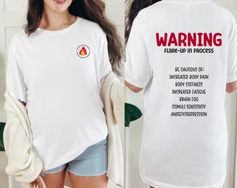Fibro Warrior Gift, Fibromyalgia Flare-Up Statement Shirt, Fibromyalgia Awareness T-Shirt, Comfort Colors Tee,