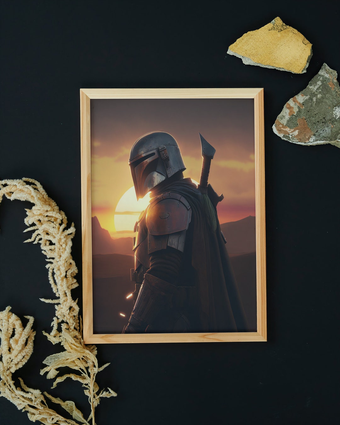 The Mandalorian Inspired Art Digital Print Mandalorian Poster Star Wars ...
