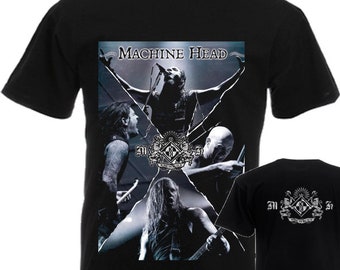 Neues Dtg / Dtf-bedrucktes T-Shirt - Machine Head - Heuschrecke - Größe: S, M, L, XL, XXL, 3XL, 4XL, 5XL, 6XL, 7XL