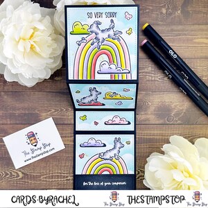 fait à la main interactif pop up chevalet carte de sympathie pour animaux de compagnie carte de sympathie pour chien arc-en-ciel timbres trinité fauve de pelouse donc très désolé