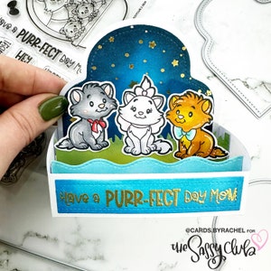 Disney Aristogatos interactivo pop up tarjeta del día de las madres gato amante shaker madres día tarjeta césped fawn el club sassy sentimiento divertido hecho a mano
